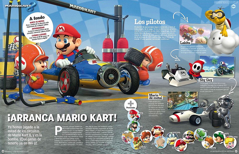I personaggi di mario kart 8