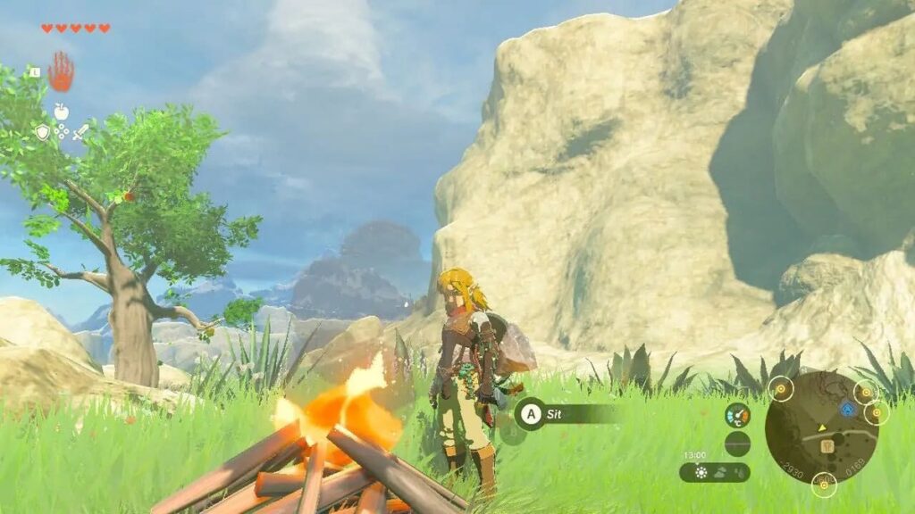 Creare e Accendere falò in Zelda Tears of the Kingdom