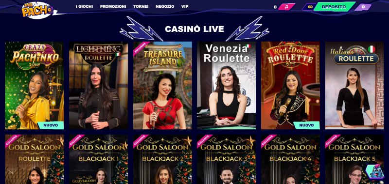 Giochi del casinò MrPacho dal vivo