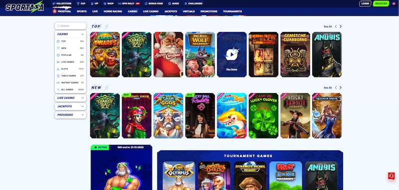 Sportaza Casino Spellen