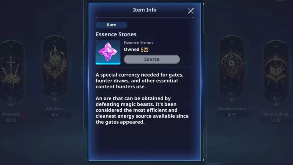 Guida alle Pietre dell'Essenza in Solo Leveling Arise