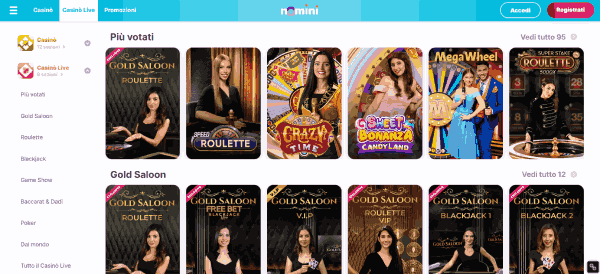 Casinò dal vivo