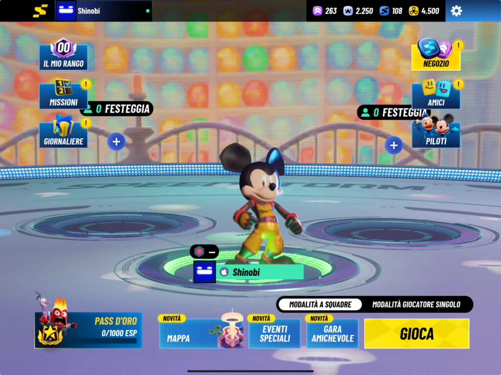 Guida all'esportazione dei progressi di Disney Speedstorm