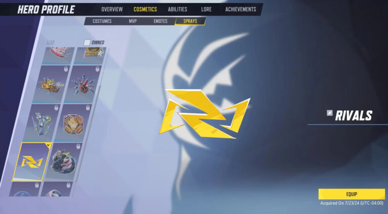 Come usare gli Spray in Marvel Rivals