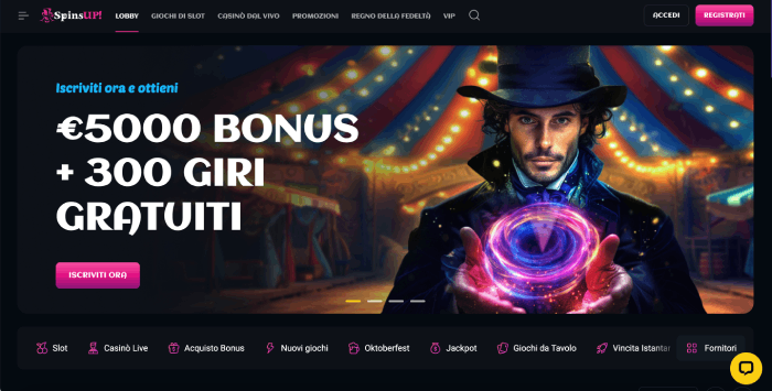 Spinsup: Miglior casinò straniero online con i migliori pagamenti