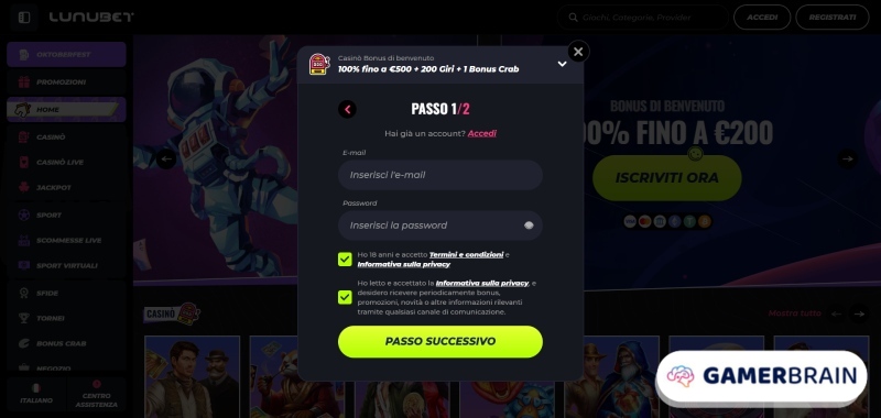 Registrati al casinò senza deposito da 20 € senza AAMS