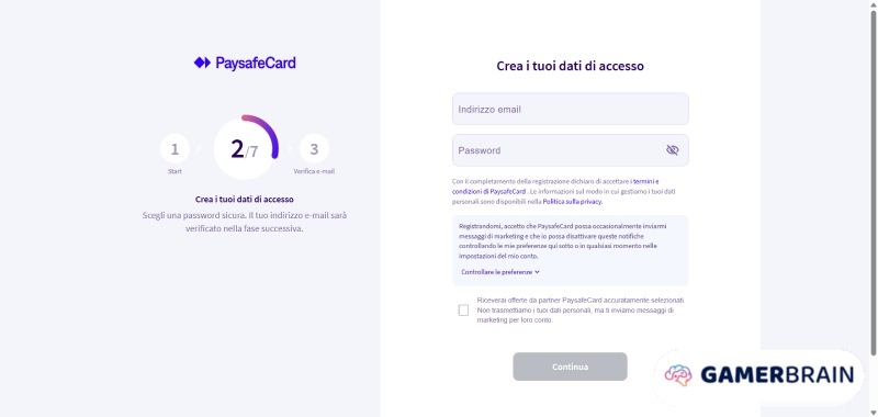 Apri un conto paysafe