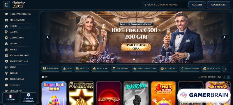 I migliori casinò Bonus Crab in Italia WonderLuck