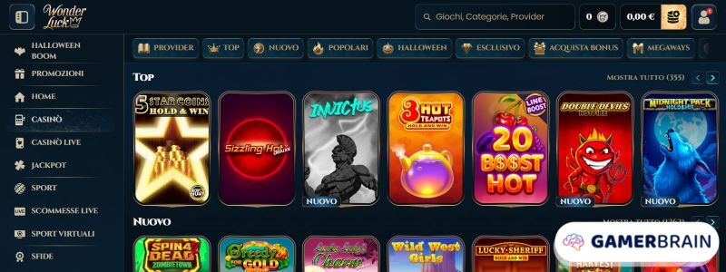 WonderLuck casino Bonus Crab giochi IT